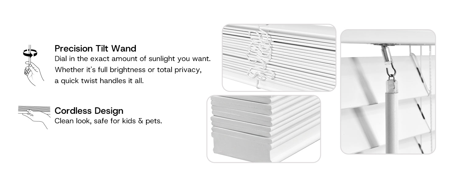 Custom faux wood blinds feature overview 2
