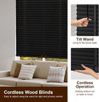 Cordless Faux Wood Blinds