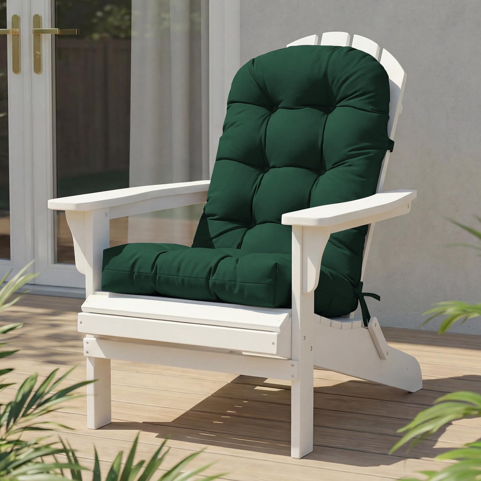 Rocking Chair Cushion, Waterproof Patio Chair Cushions with Ties, Back Pads for Indoor/Outdoor Furniture, High-Back Adirondack & Glider Chair Replacement Cushions
