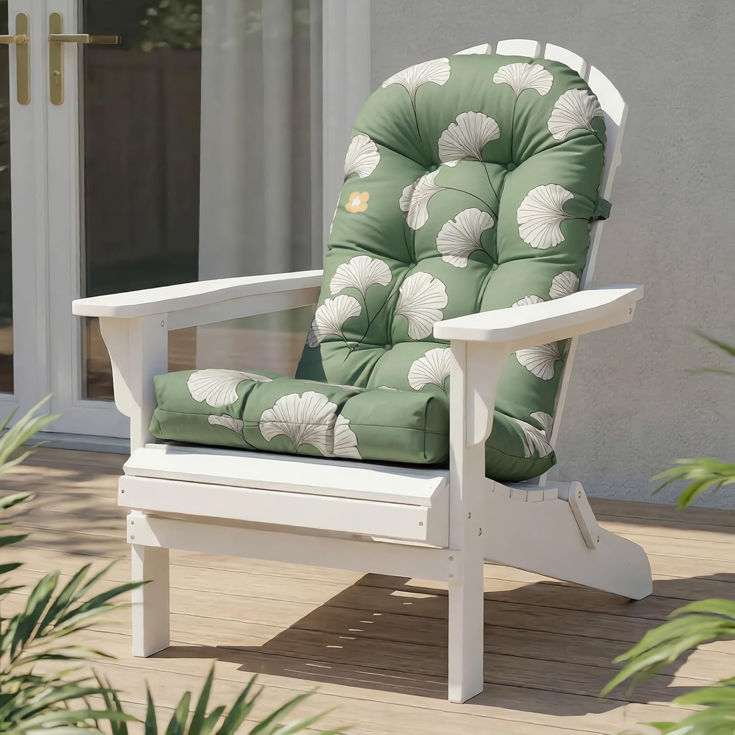 Rocking Chair Cushion, Waterproof Patio Chair Cushions with Ties, Back Pads for Indoor/Outdoor Furniture, High-Back Adirondack & Glider Chair Replacement Cushions