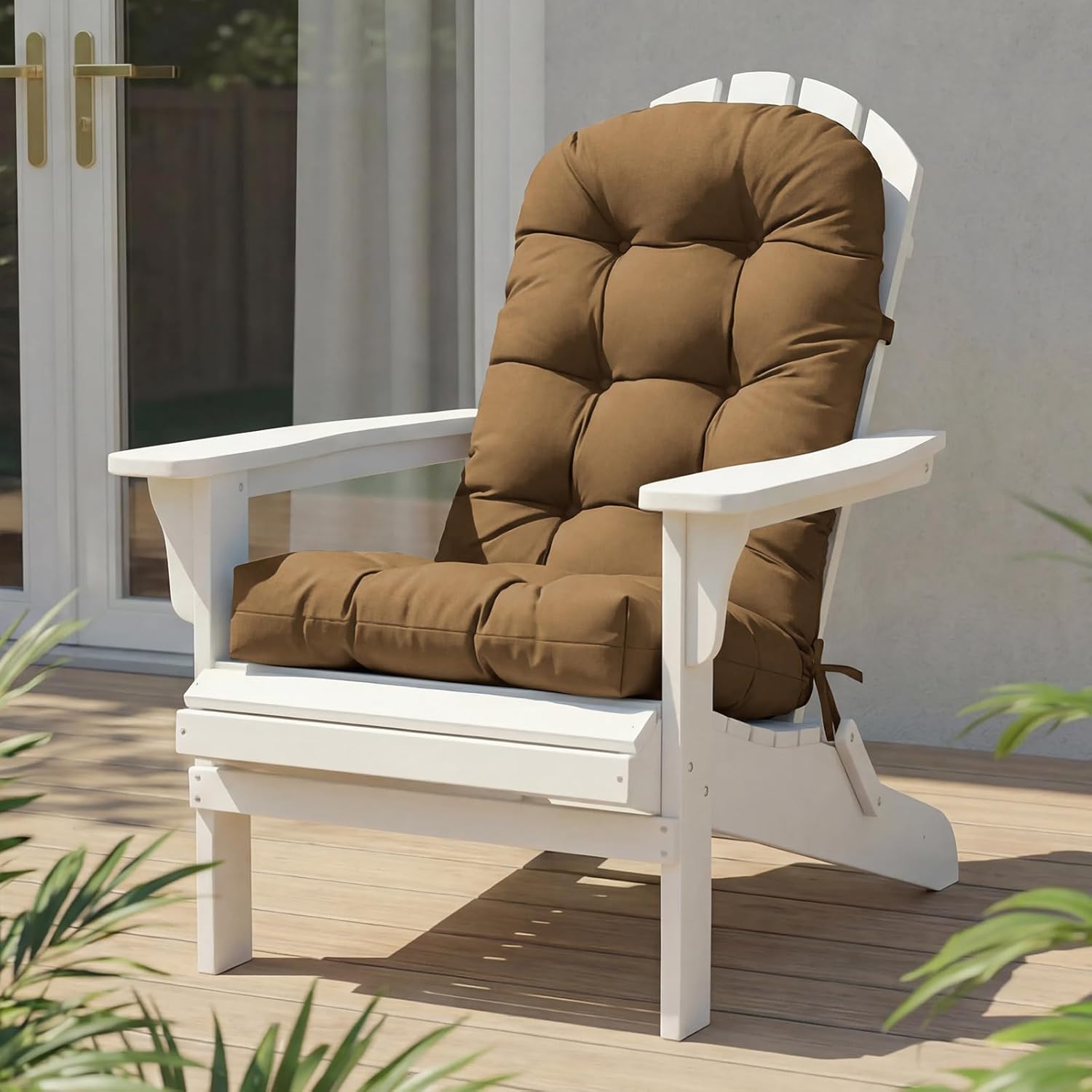 Rocking Chair Cushion, Waterproof Patio Chair Cushions with Ties, Back Pads for Indoor/Outdoor Furniture, High-Back Adirondack & Glider Chair Replacement Cushions