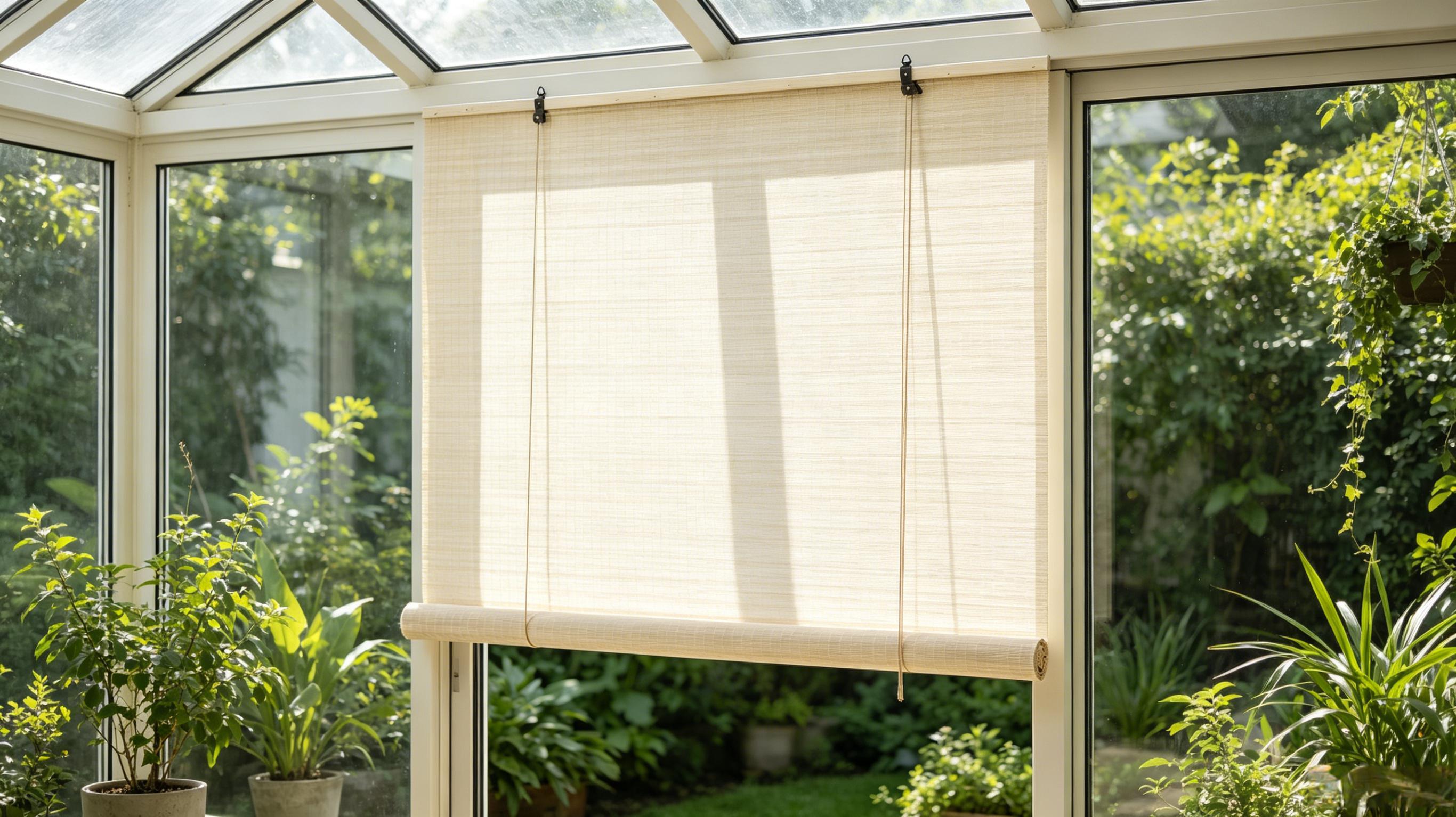 Natural Handwoven Bamboo Roller Shades, Light Filtering Roll Up Window Blinds in Black & Natural Beige, Eco-Friendly Privacy Bamboo Blinds for Bedroom Kitchen Patio Porch