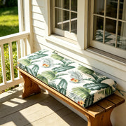 Outdoor Bench Cushion, Waterproof & Fade-Resistant Patio Seat Pad with Ties, Non-Slip Removable Cover for Garden Swing, Porch, Sofa, and Settee
