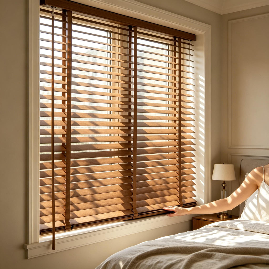 Cordless Faux Wood Blinds