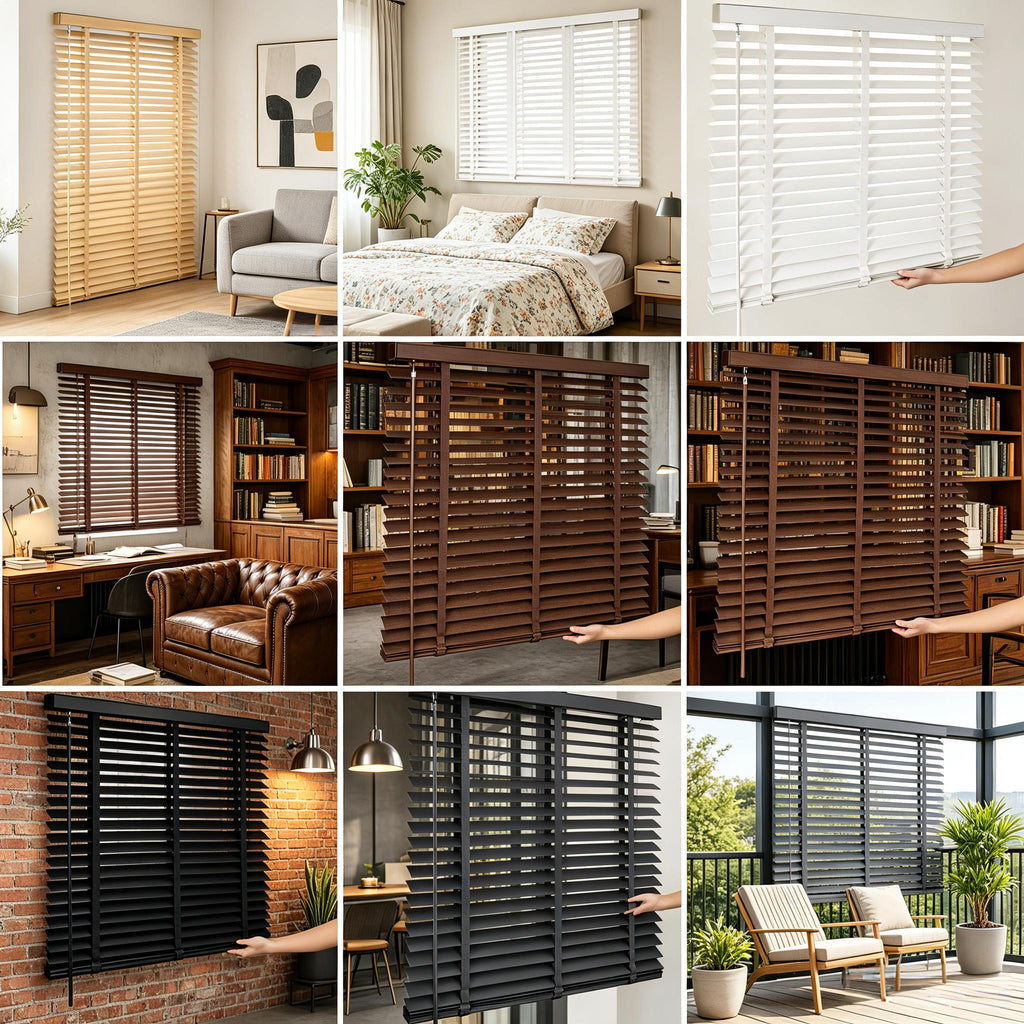 Cordless Faux Wood Blinds