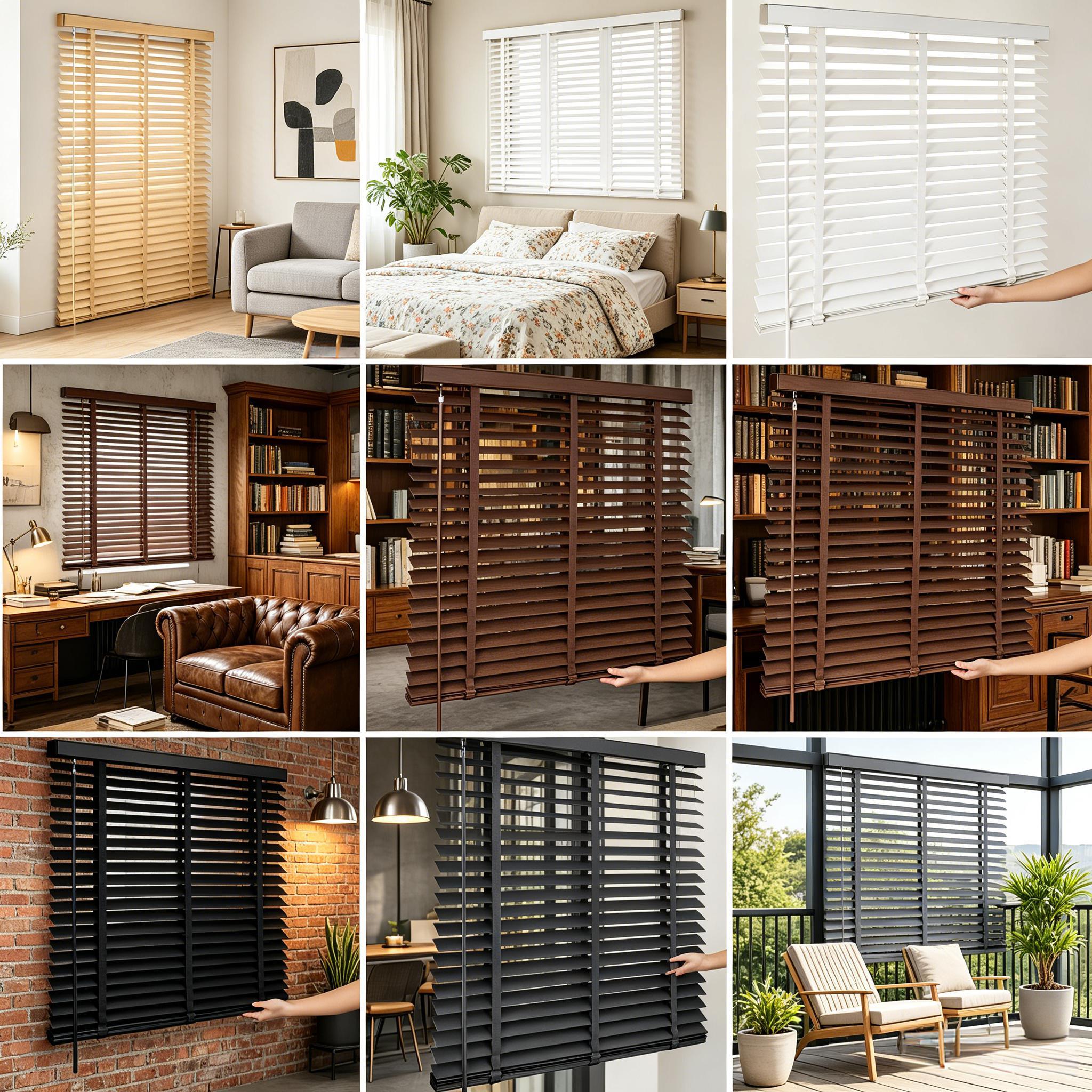 50% off 2 inch Cordless Wood Blinds for Indoor Windows - Horizontal Window Blinds Easy Install with Privacy Protection for Bedroom, Living Room, Office, Kitchen