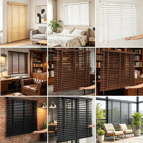 Cordless Faux Wood Blinds