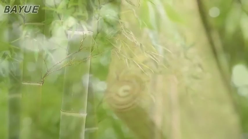 Load video: Natural Bamboo Roller Shades