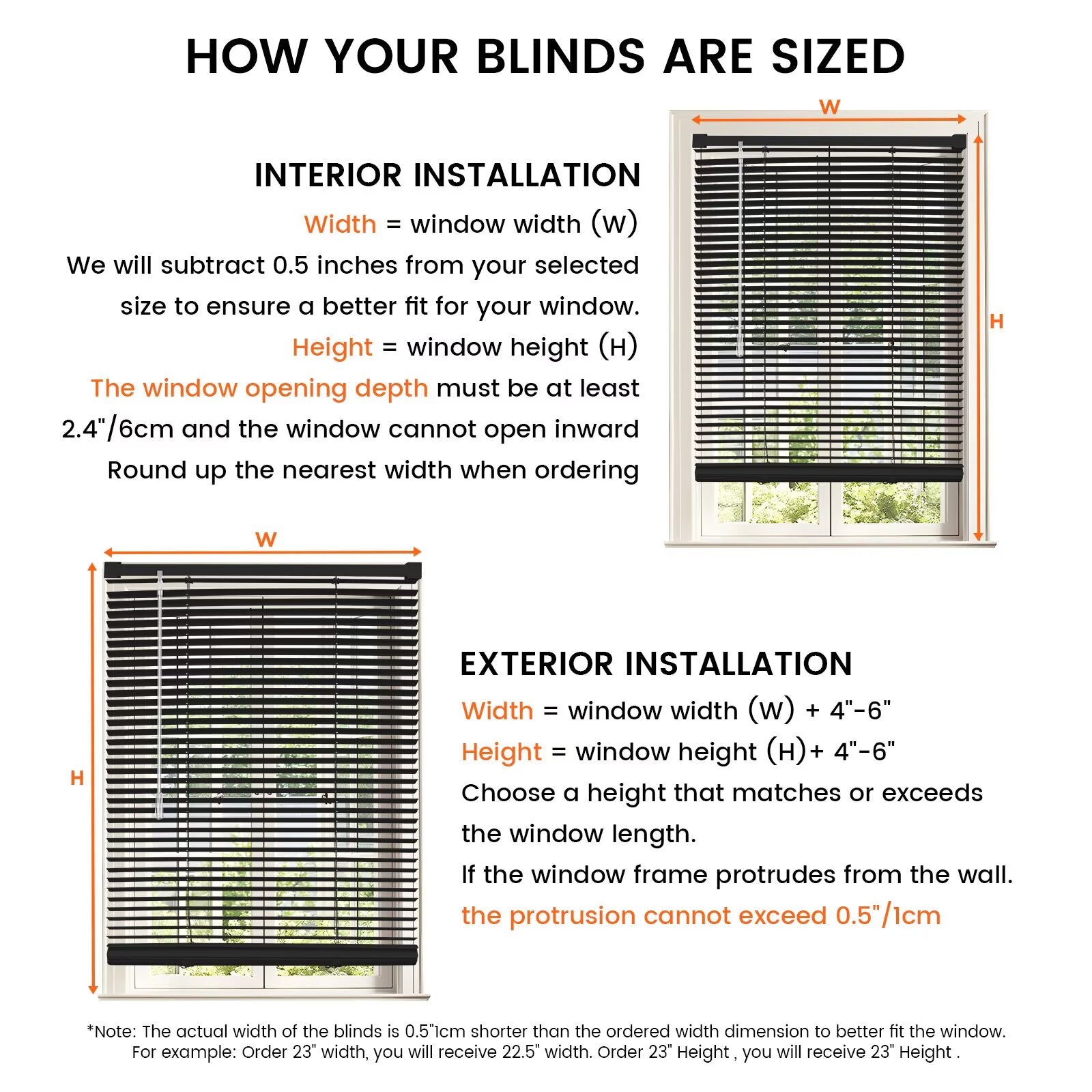 Black Vinyl Mini Blinds, Cordless Design for Home Windows