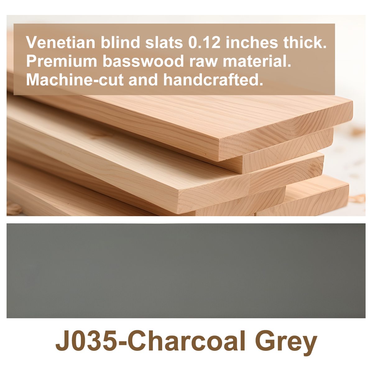 Charcoal Grey - J035 custom blind finish