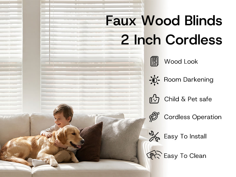 Custom faux wood blinds feature overview 1